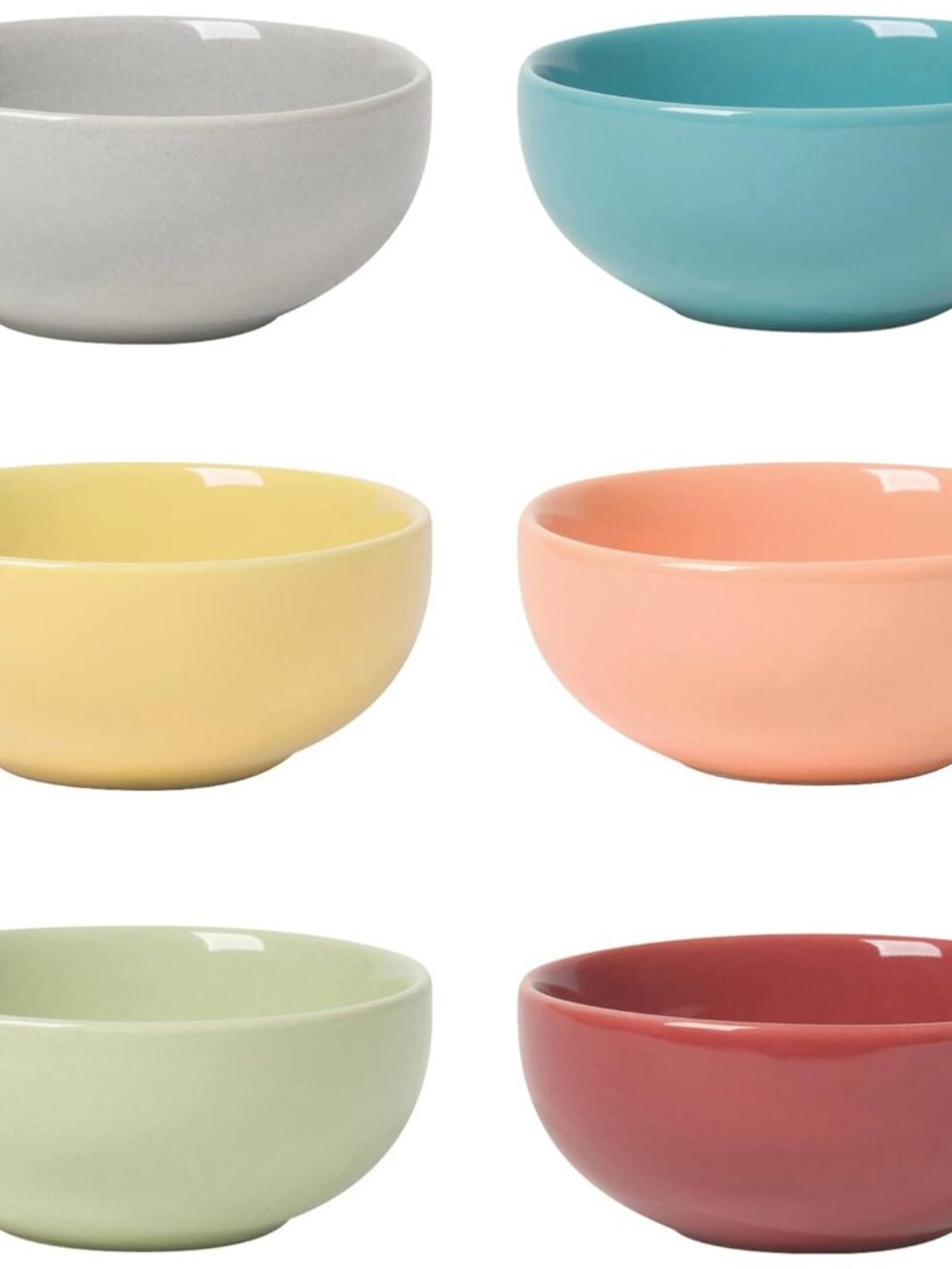 Canyon Ceramic Pinch Bowl Set, Soy Sauce Dish, Set of 6, 2 oz
